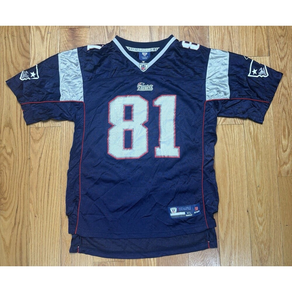 New England Patriots Youth XL Randy Moss #81 Jersey Reebok NFL Football Men’s S